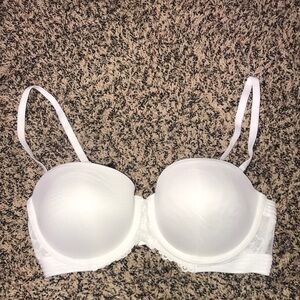 Maidenform Basically Sexy Strapless White Lace Push Up Bra Sz 36C | NWT